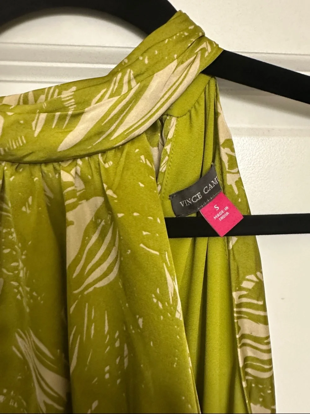 Vince Camuto Olive Green Halter Floral-Print Jumpsuit - Picture 3 of 7